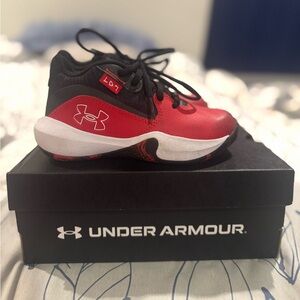 Under Armour Kids' Black and Red Athletic Sneakers